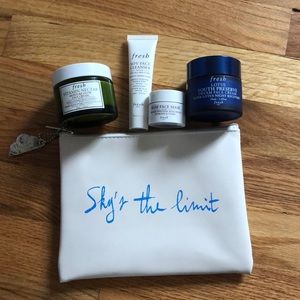 Fresh cosmetic bag and lotions